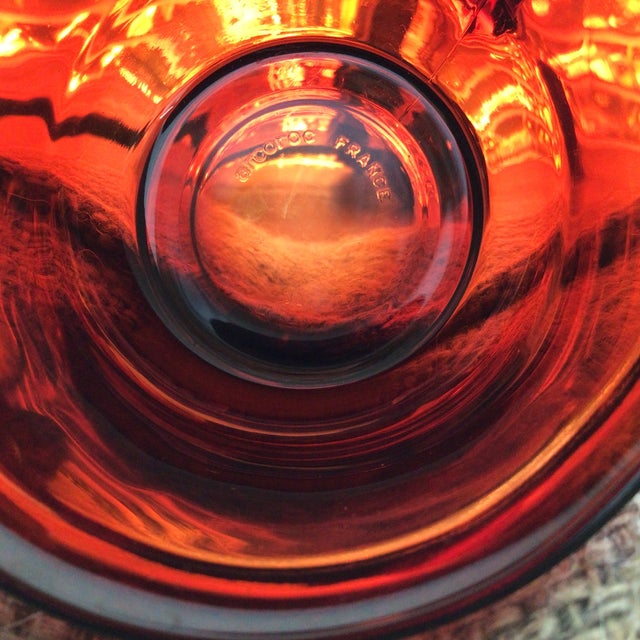 French Ruby Red Cup and Saucers-Set of 4 For Sale - Image 10 of 12