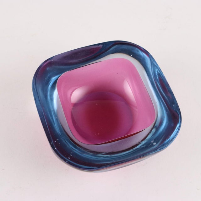 Vintage Sommerso Glass Bowl For Sale - Image 3 of 7