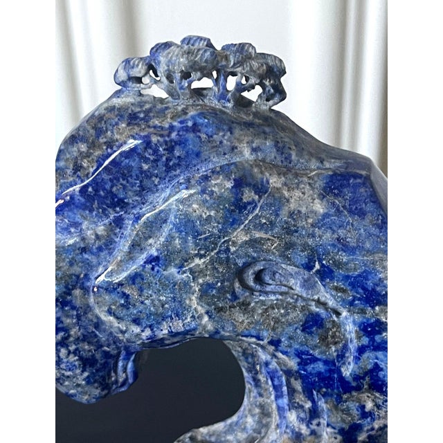Chinese Carved Lapis Lazuli Scholar Stone For Sale - Image 12 of 14