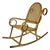 Early 20th C French Boho Chic Coastal Child-Size Bentwood & Cane Rocking Chair, After Thonet For Sale