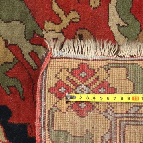 Red Vintage Herat Wool Rug, Azerbaijan For Sale - Image 8 of 9