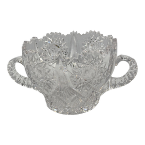Late 20th Century American Brilliant Cut Crystal Glass Ice Bucket