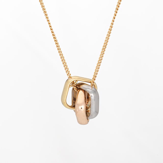 Contemporary Cartier Trinity Pendant Cushion Shaped Coa 50cm Necklace Estate Fine Jewelry For Sale - Image 3 of 7