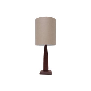 Vintage Danish Teak Table Lamp, 1960s For Sale