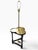 Vintage Frederick Cooper Mid-Century Clover Table Lamp With Gold Top and Linen Shade For Sale In Portland, ME - Image 6 of 9