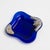Metal Vintage Cobalt Blue Glass Catchalls With Silver Overlay - Set of 2 For Sale - Image 7 of 12