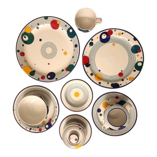 1990s Block Spal Portugal Medley Dinnerware Set -10 Pieces For Sale