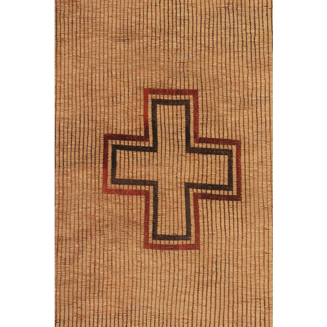 Moroccan Oversized Vintage Moroccan Tuareg Mat With Geometric Patterns, From Rug & Kilim For Sale - Image 3 of 7