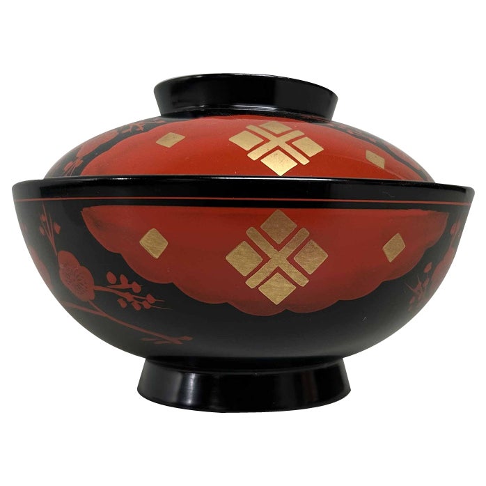 Shōwa Period Wajima-Nuri Owan Serving Bowls, Japan, 1975