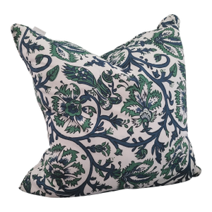 Lacefield Designs Aesha-Fulton Cotton Fabric Pillow Down Feather 24x24 Usa New