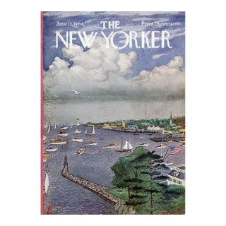 1964 Original New Yorker Magazine Cover by Albert Hubbell, June 13, Sailing For Sale