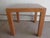 Vintage 1970s Parson's Style end table in the style of Karl Springer. Clad in colorful laminated cloth. Very nicely...