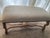 Kreiss Collection Original Beige Gorgeous Large Ottoman Studded With Wood Legs For Sale - Image 11 of 12
