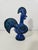 1970s Blue Glazed Ceramic Rooster by Aldo Londi for Bitossi For Sale - Image 5 of 9