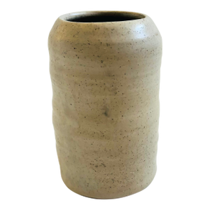 Organic Speckled Gray Studio Pottery Vase