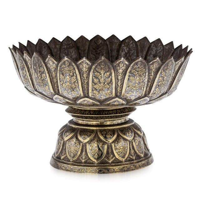 19th Century Thai Silver-Gilt Niello Enamel Bowl, 1800s For Sale - Image 18 of 18