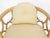 Pair of New Gold Linen Upholstery Barrel Back Wrap Around Lounge Arm Chairs MINT For Sale - Image 4 of 14