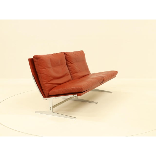 Maroon Model BO 562 Sofa by Preben Fabricius & Jorgen Kastholm for Bo-Ex, 1960s For Sale - Image 8 of 18