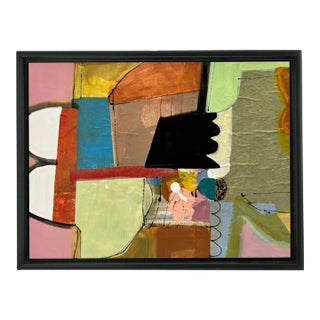 Framed Original Contemporary Abstract Mixed Media Art by Michael Sanchez For Sale