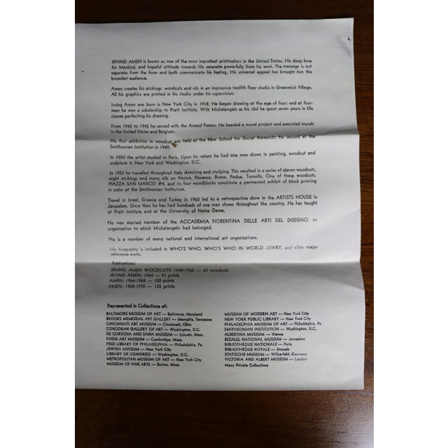 Printmaking Materials Mid Century Signed Guitar Etching For Sale - Image 7 of 8