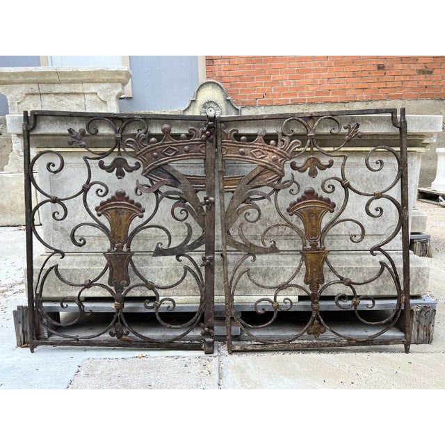 French Pair of 17th/18th Century Forged Iron Low Gates From Haute-Savoie, France For Sale - Image 3 of 18