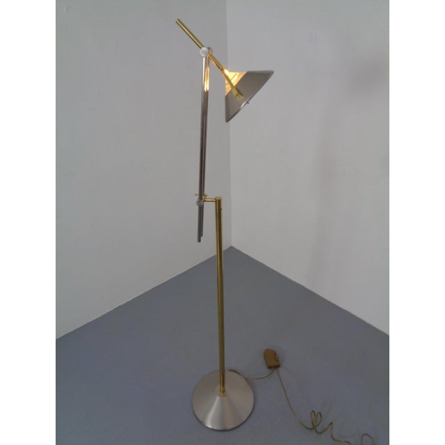 Gold Adjustable and Dimmable Brass Floor Lamp from Relco, Italy, 1980s For Sale - Image 8 of 18