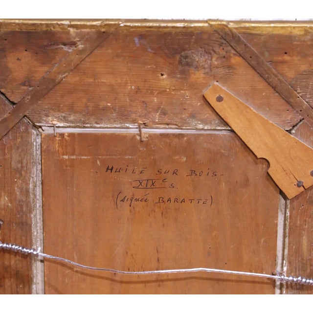 Pair of 19th Century French Barbizon Style Pendant Paintings Signed Baratte For Sale - Image 13 of 14