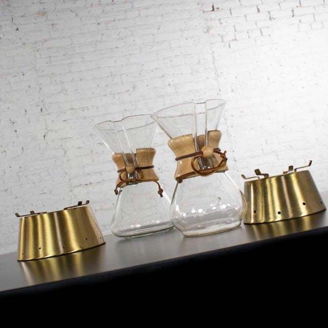 2 Mid Century Modern Chemex Pour Over Coffeemakers by Peter Schlumbohm