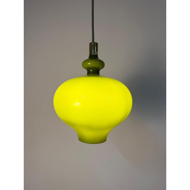 Green Glass Pendant Lamp by Hans-Agne Jakobsson for Staff For Sale - Image 3 of 11