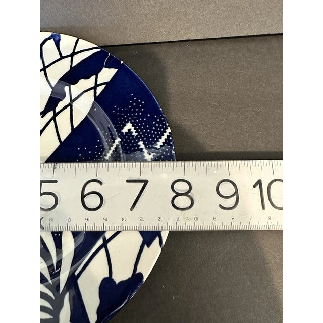 Tiffany and Co. Vintage Tiffany & Co Butterfly Johnson Bros Blue/White Salad Platters - Set of 4 For Sale - Image 4 of 4