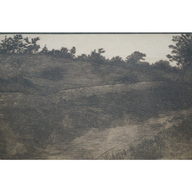Antique John Octavius Anderson Panoramic Sailboat Village Seascape Etching 20" For Sale - Image 6 of 9