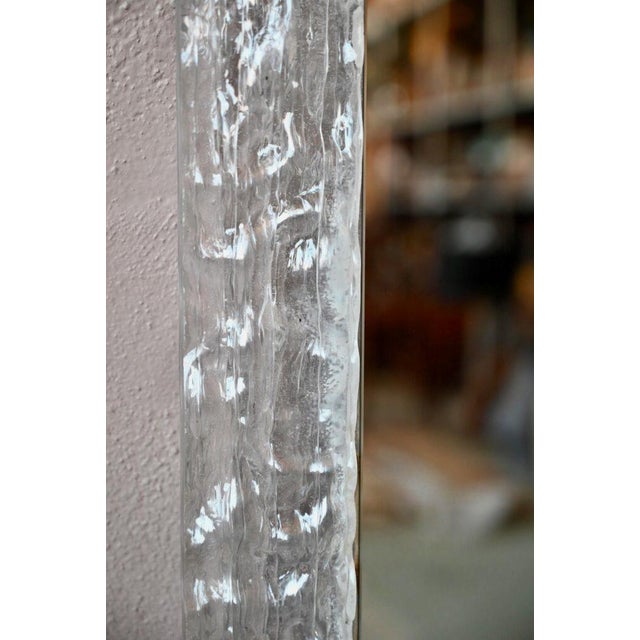 Large Vintage Mirror in Textured Acrylic, 1970s For Sale - Image 4 of 18