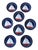 Vintage Nautical Themed Design Plates With Sailboat - Set of 8 For Sale