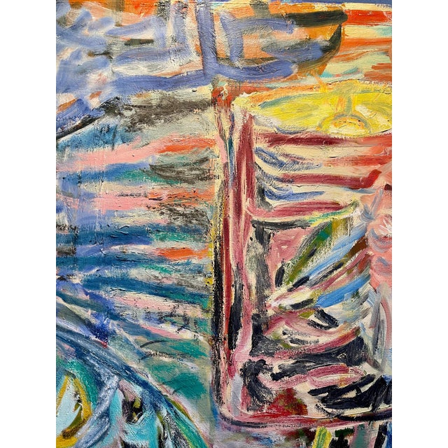 Roberto Juarez, Large Colorful 1983 Neo Expressionist Roberto Juarez Oil Painting Tron Family, 1983 For Sale - Image 17 of 18