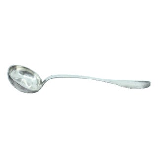 Silver Soup Ladle with Handle Grooves For Sale