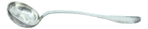 Silver Soup Ladle with Handle Grooves