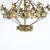 Antique French Fleur-de-Lis Design Brass & Jeweled Twelve-Light Chandelier 1930 For Sale - Image 12 of 12