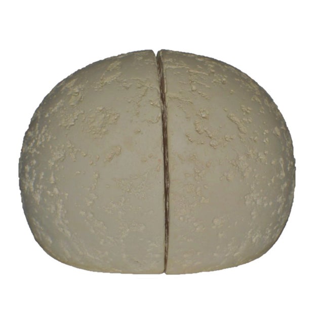 Cream 1985 Jaru Volcanic Sphere Orb Plaster Large Bookends- a Pair For Sale - Image 8 of 9