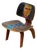 Mid 20th Century Spencer Collins Hand-Painted Molded Plywood Chair With Abstract Portrait For Sale