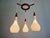 Scandinavian waterfall chandelier in teak and white satin glass from the 60s. Completely restored, it is in magnificent...