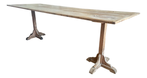 French Trestle Dining Table Table, 1890s