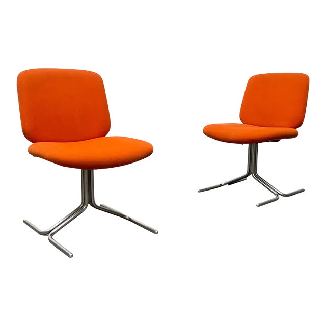 Set of Vintage German Space Age Seat 150 Chairs by Herbert Hirche for Mauser For Sale