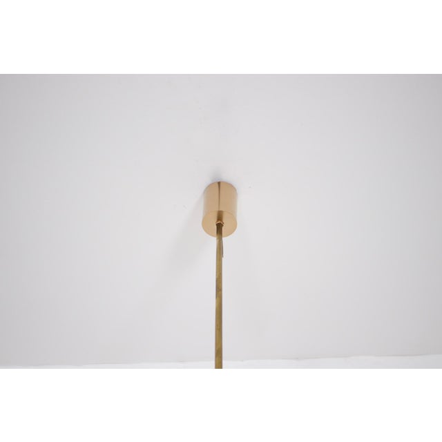 Chandelier with Amber Globes in the style of H. Tynell For Sale - Image 14 of 16