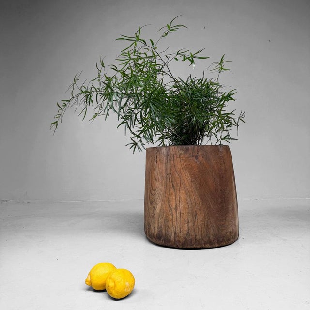 Japanese Wooden Usu Rice Mortar, 1920s For Sale - Image 11 of 18