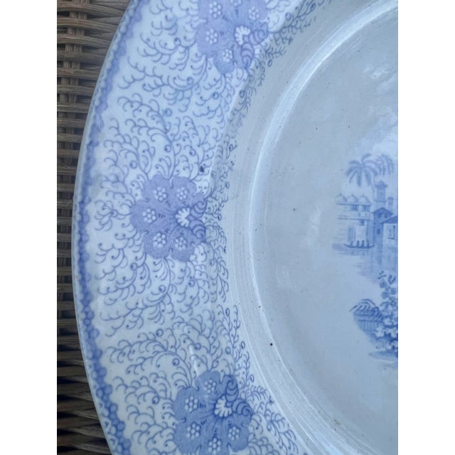 William Adams and Company Antique English “Persia” William Adams Blue and White Transfer Plate For Sale - Image 4 of 8