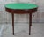 Antique Hepplewhite Plum Pudding Mahogany Demilune Game Table For Sale - Image 4 of 13