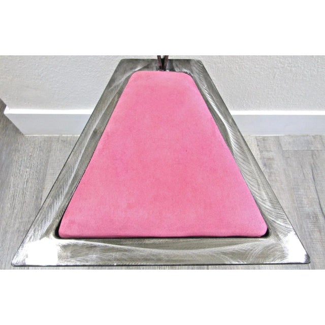 Metal 1990s Postmodern Contemporary Welded Steel Artist Signed Accent Chair For Sale - Image 7 of 17