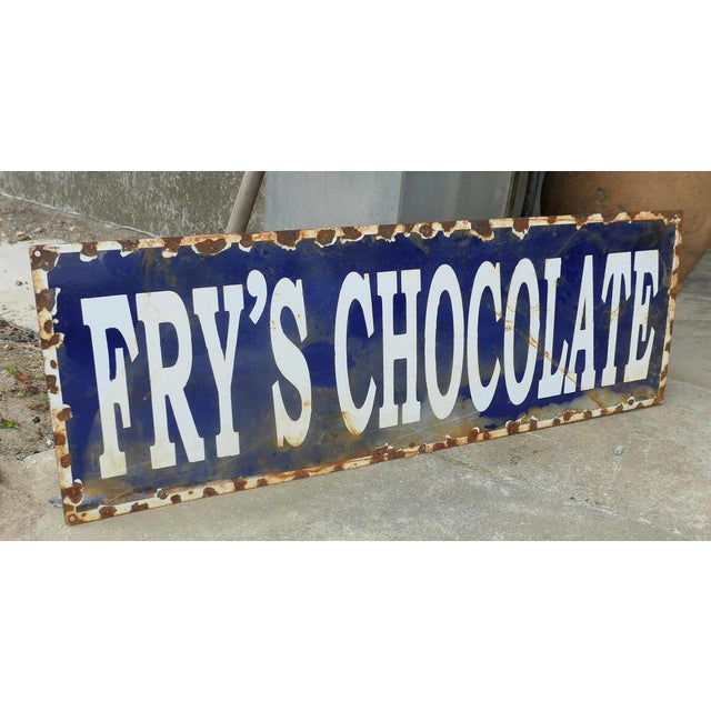 Chocolate Enamel Sign from Frys, 1960 For Sale - Image 4 of 6