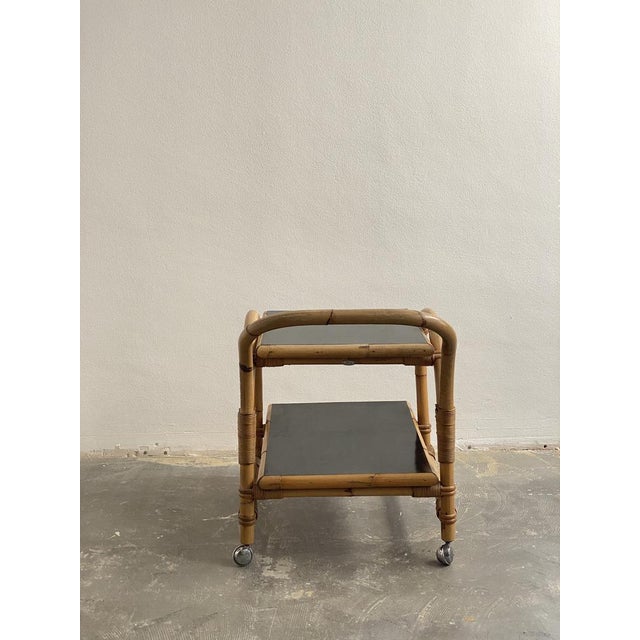 Vintage Bar Trolley in Bamboo For Sale - Image 4 of 15