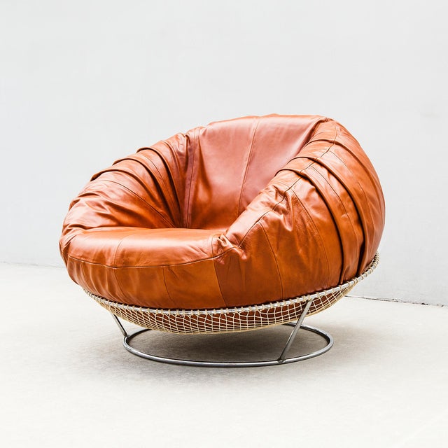 Percival Lafer Mp-87 Lounge Chair in Cognac Leather, 1970s Brazilian Mid Century Modern For Sale - Image 15 of 16